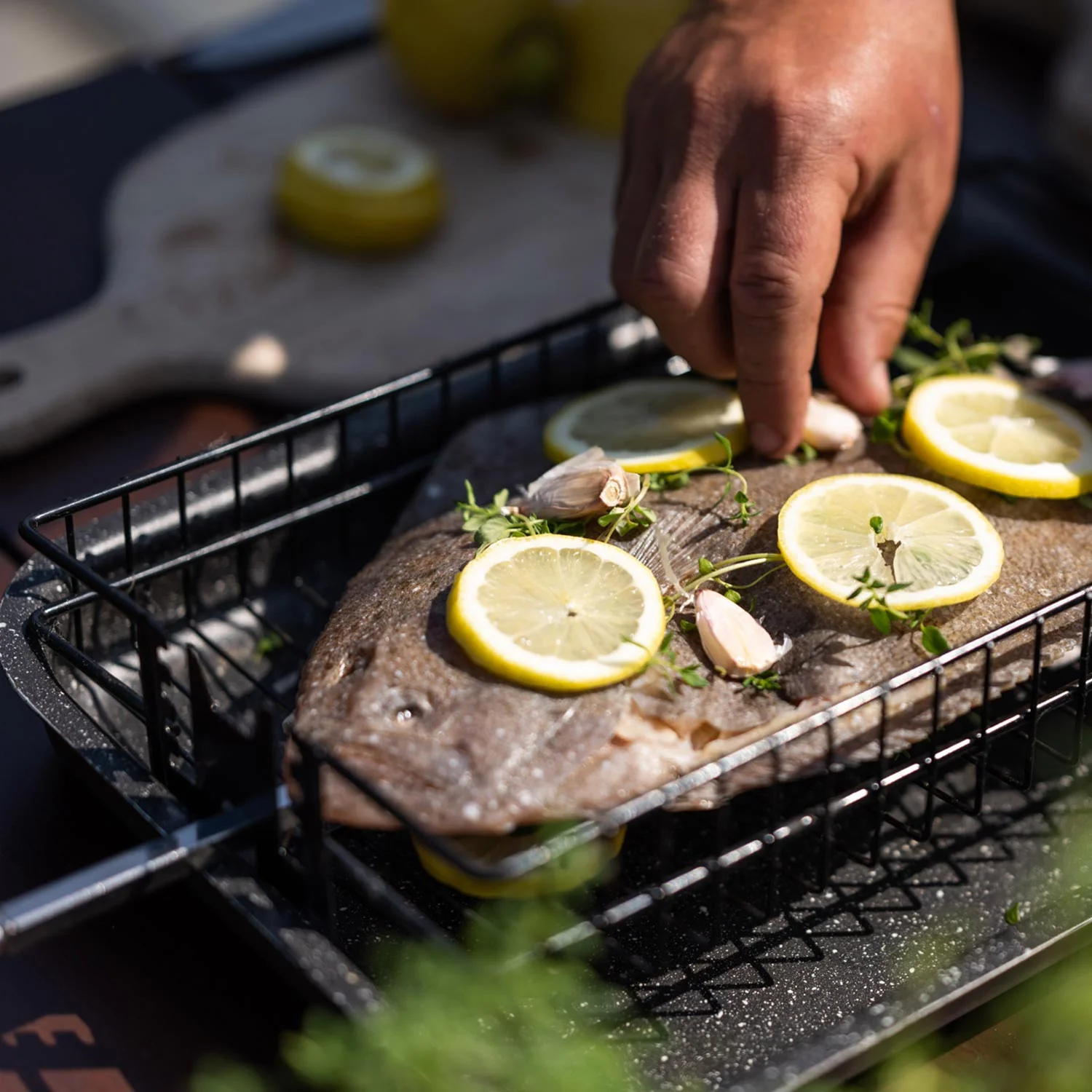 Big Green Egg Flat Basket, Platte Mand Rotisserie - Afbeelding 4