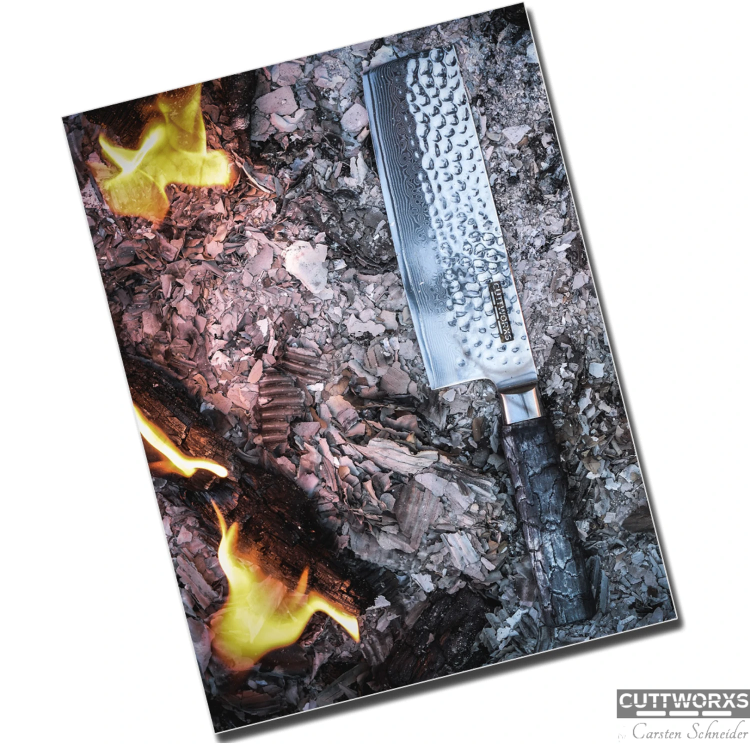 Cuttworxs Flamewood Nakiri Mes - Afbeelding 5