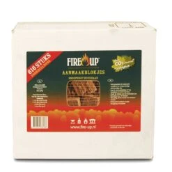 FireUp Aanmaak Blokjes Bruin Circa 616 Stuks / Voordeelverpakking