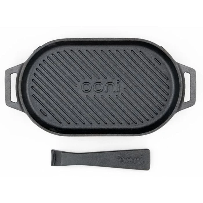 Ooni Gietijzeren Grizzler Pan Met Afneembare Greep En Houten Bord - Afbeelding 4