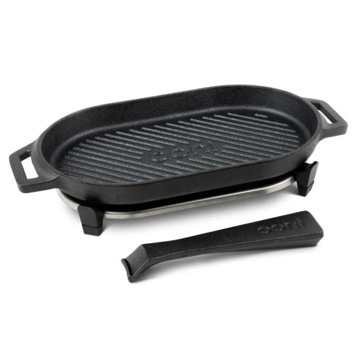 Ooni Gietijzeren Grizzler Pan Met Afneembare Greep En Houten Bord - Afbeelding 5