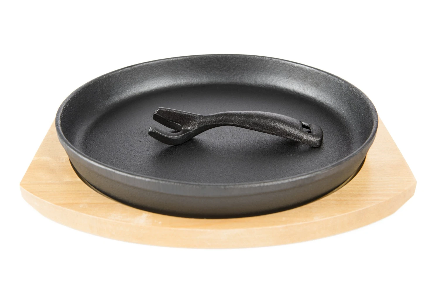 The Bastard Iron Cooking Plate Met Houten Plank - Afbeelding 2