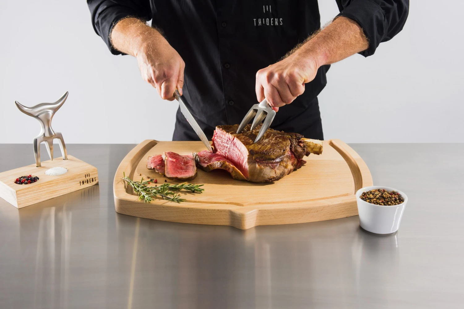 Tridens Brushed Fork & Goyon-Chazeau Cutting Set - Afbeelding 3